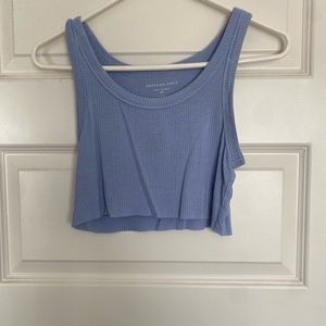 american eagle cropped blue tank!